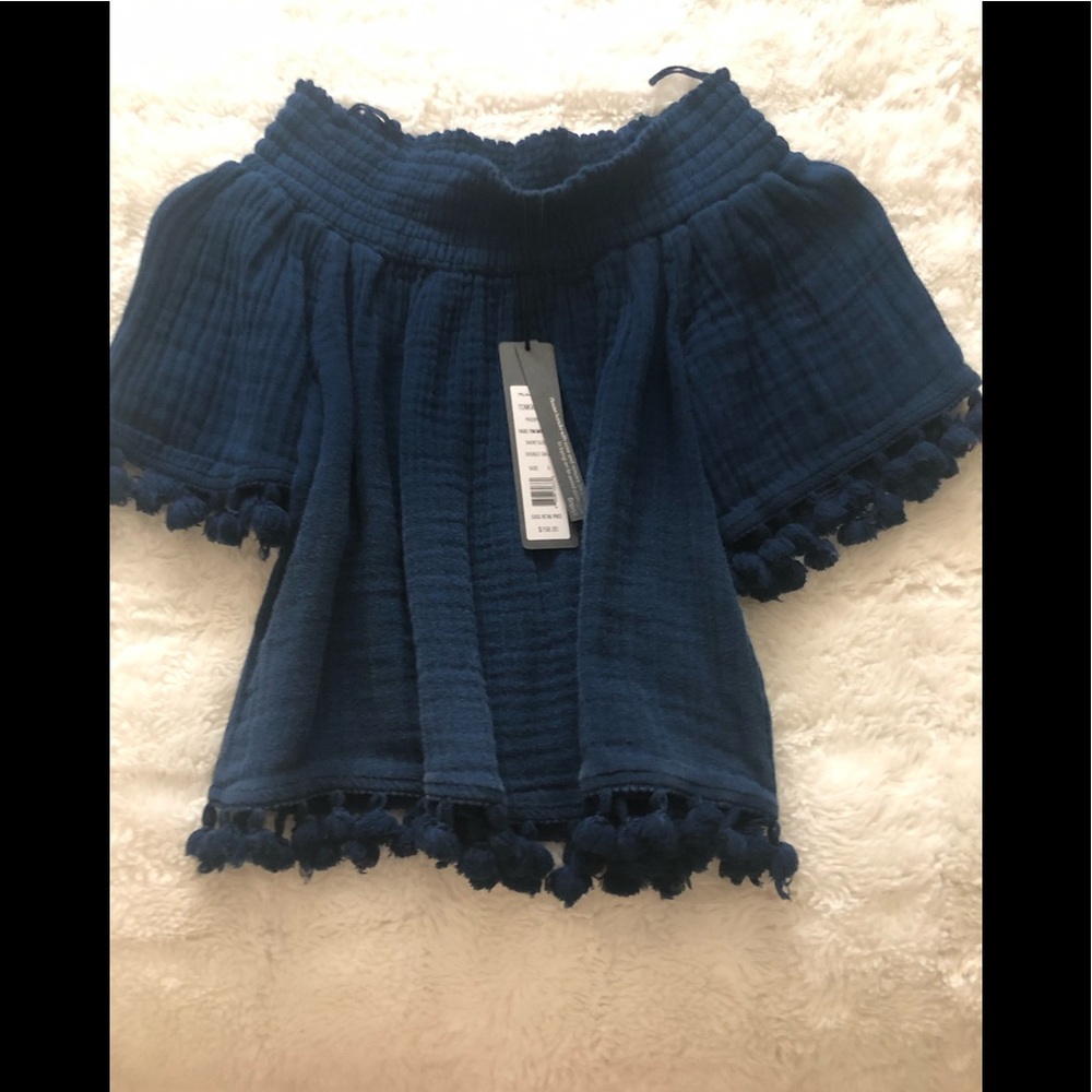 Michael Stars off shoulder smock top